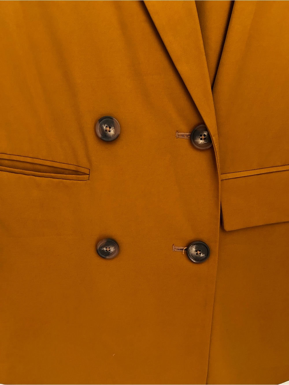 Elizabeth and James Rust-Brown Double-Breasted Blazer - Picture 6 of 7